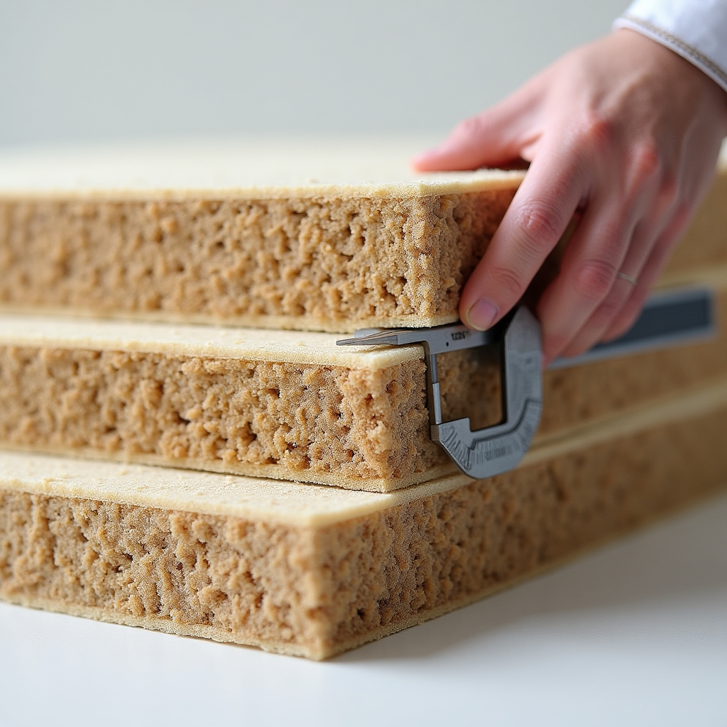 Hanfdämmplatten als Nahaufnahme mit sichtbarer Faserstruktur